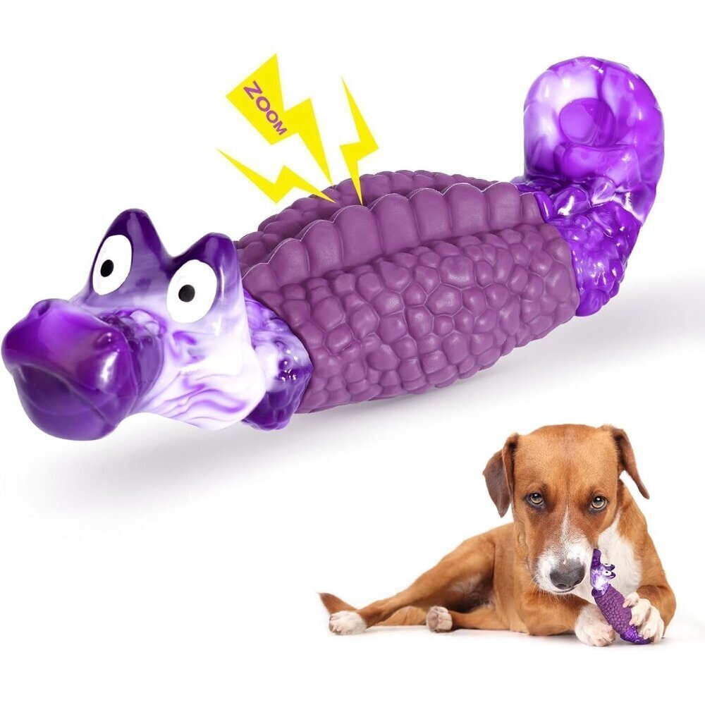 Tough Dog Chew Toys for Aggressive Chewers, Squeaky Indestructible Dog Toy for L